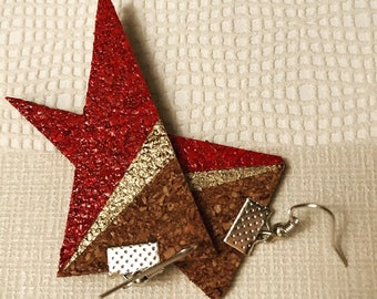 Triangle Cork earrings