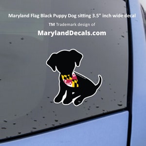 MARYLAND BLACK LAB Dog Car Decal Sticker Maryland Flag Pit Bull Chesapeake Bay Retriever Pet Souvenir Gift