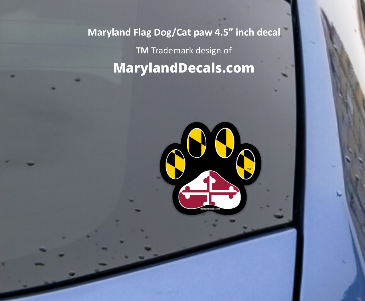 MARYLAND FLAG DOG Cat Paw Decal Car Sticker Waterproof Vinyl - Etsy