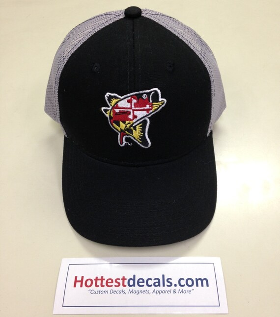 Maryland Flag Fish Hat BLACK \u0026 GRAY 