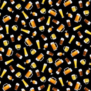 Black - Tossed Beer Glasses-priced by the 1/2 yard, cut to order 70039