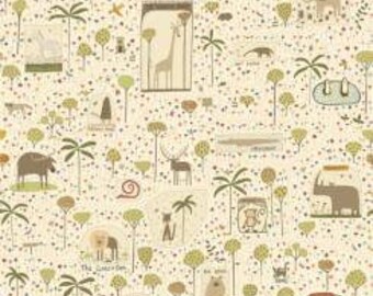 Cream To the Zoo-priced by the 1/2 yard, cut to order 30025