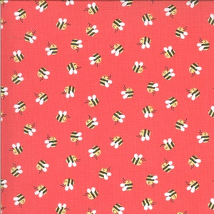 Hello Sunshine Bees Multiple Colors from Moda (by Abi Hall)-priced by the 1/2 yard, cut in on piece 211096