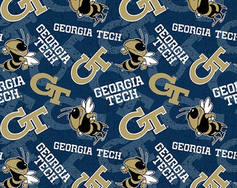 Georgia Tech Tone on Tone (by Sykel 1178)-priced by the 1/2 yard, cut to order 71025