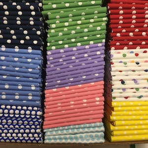 10 Fat Quarters Lots of Dots  18&quot;x22&quot; (set of 10, not all colors in pictures may be in stock)