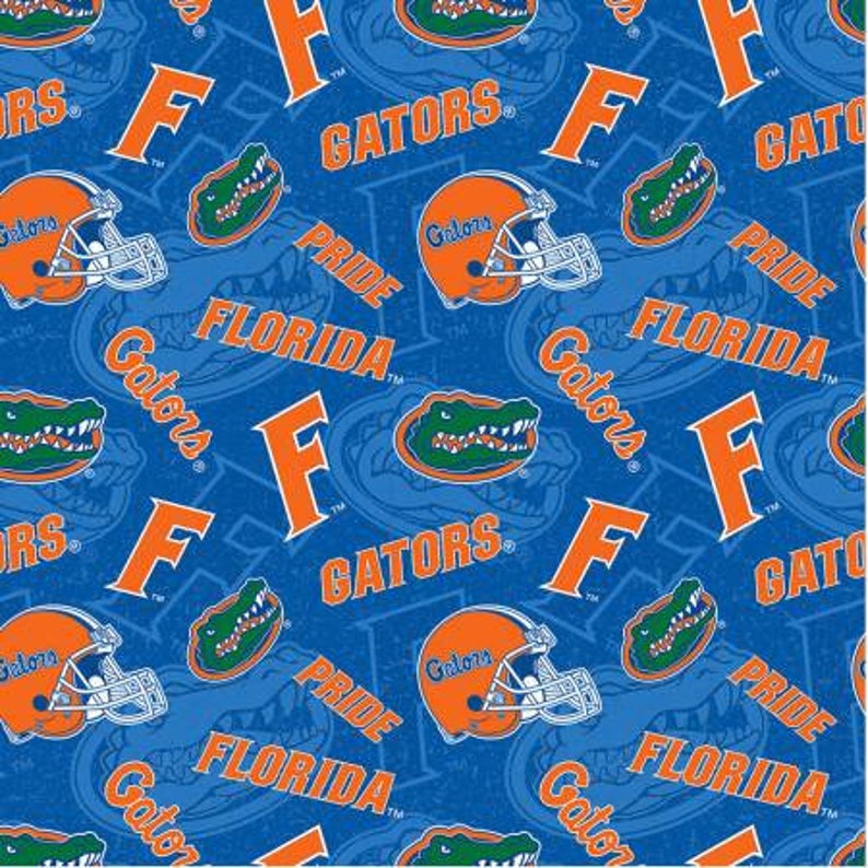 NCAA Florida Tone on Tone College Collection, by Sykel Enterprisespriced by the 1/2 yard, cut to order 71027 image 1