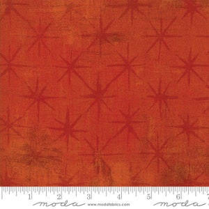 Grunge Seeing Stars Pumpkin  (by Moda)  priced by 1/2 yard, cut to order 60087