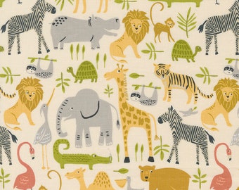 Noahs Ark Animal Parade Multiple colors  (Stacy Iest Hsu by Moda) priced by 1/2 yard, cut to order 30048