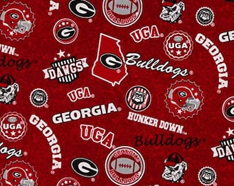 NCAA Georgia Home State Cotton (College Collection, by Sykel Enterprises)-priced by the 1/2 yard, cut to order71004