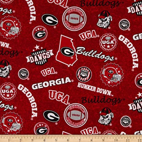 NCAA Georgia Home State Cotton (College Collection, by Sykel Enterprises)-priced by the 1/2 yard, cut to order71004