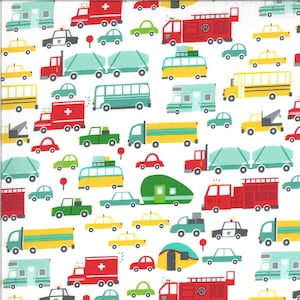 Unterwegs Fahrzeuge Mehrere Farben (Stacey Iest Hsu von Moda) zu einem Preis von 1/2 Yard, auf Bestellung geschnitten 30040