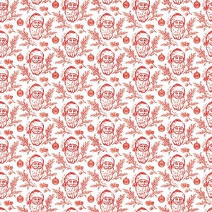 Peace On Earth Santa multiple colors (by Riley Blake) priced by the 1/2 yard, cut to order 10166