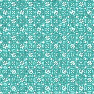Teal Dotted Circles (Kimberbell Basics, by Kim Christopherson Collection)-priced by the 1/2 yard, cut to order 40020