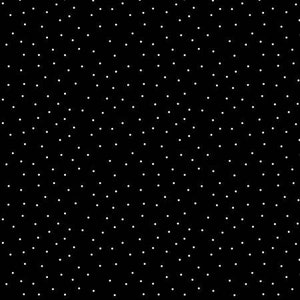 May include: A black background with a repeating pattern of small white dots.