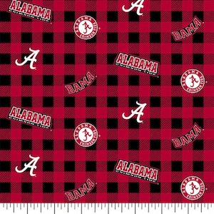 University of Alabama Buffalo Plaid-priced by the 1/2 yard, cut to order 71032
