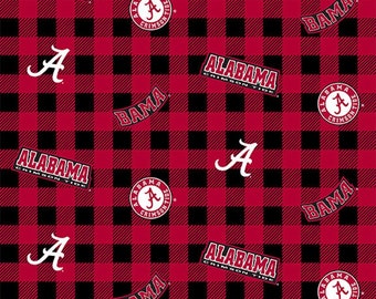 University of Alabama Buffalo Plaid-priced by the 1/2 yard, cut to order 71032