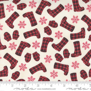 Home Sweet Holidays Mittens/Boots from Deb Strain, multiple colors (by Moda) priced by the 1/2 yard, cut to order 10157