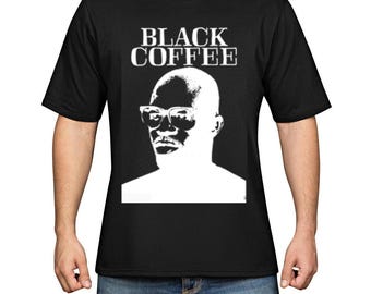 Camiseta con retrato estampado de café negro / Camiseta para festivales de DJ de Afro House