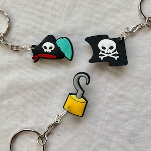 Pirate Themed Keyrings/Keychains | cartoon cute emo kids goth fun 90s seabound swashbuckle