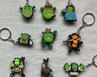 Shrek Keyrings/Keychains | cartoon cute emo kids goth fun kawaii minecraft japan kitsch 90s