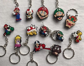 Mario Nintendo Keyrings/Keychains | cartoon cute emo kids goth fun jake finn minecraft japan kitsch 90s super mario
