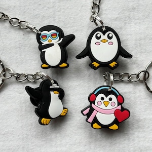 Penguin Keyrings/Keychains | cartoon cute emo kids goth fun animals cats pets