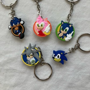 Sonic the Hedgehog-sleutelhangers | tekenfilm schattig emo kinderen gothic lol jake finn japan kitsch jaren 90 super mario