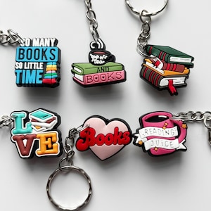 Book Lover Bookworm Keyrings \ Keychains