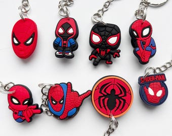 Spiderman Keyrings/Keychains | cartoon cute emo kids goth fun marvel avengers comic deadpool wolverine iron man