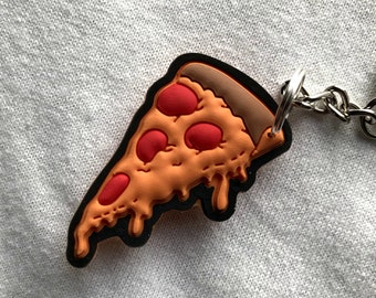 Pizza Slice Keyring/Keychain | cartoon food burger emo kids goth fun Disney Sulley japan kitsch 90s