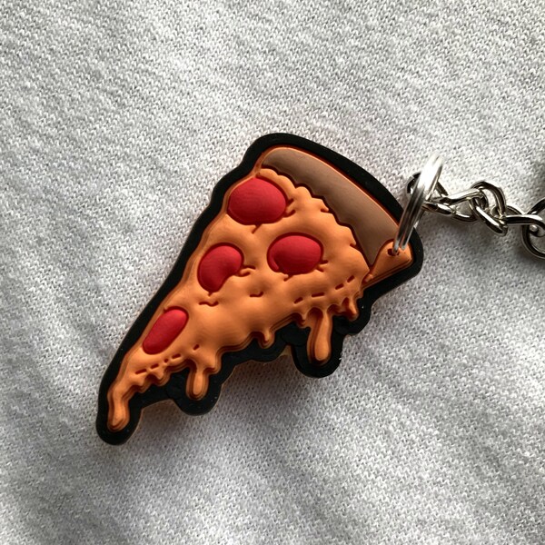 Porte-clés/porte-clés Pizza Slice | dessin animé nourriture burger emo enfants goth fun Disney Sulley japon kitsch années 90