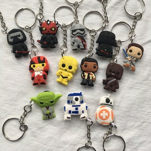 Star Wars Keyrings/Keychains | cartoon cute emo kids goth fun Jedi Darth Vader Sci Fi Sci FX Wookie A