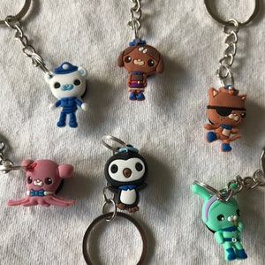 Octonauts Keyrings/Keychains | cartoon cute emo kids goth fun jake finn minec japan kitsch 90s