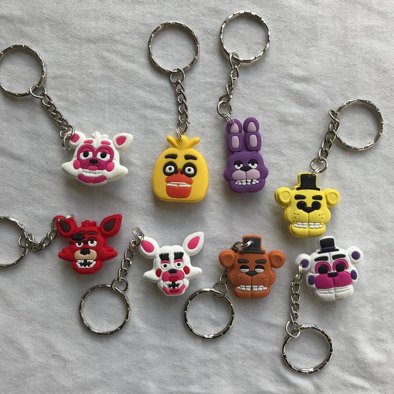 Five Nights at Freddy's Keyrings/Keychains Gaming Etsy