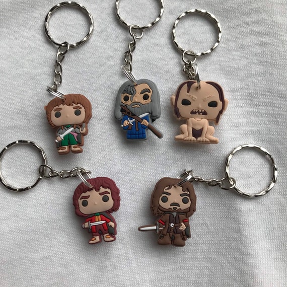 Lord of the Rings Keyrings/Keychains | cartoon cute emo kids goth fun jake  finn minec japan kitsch 90s