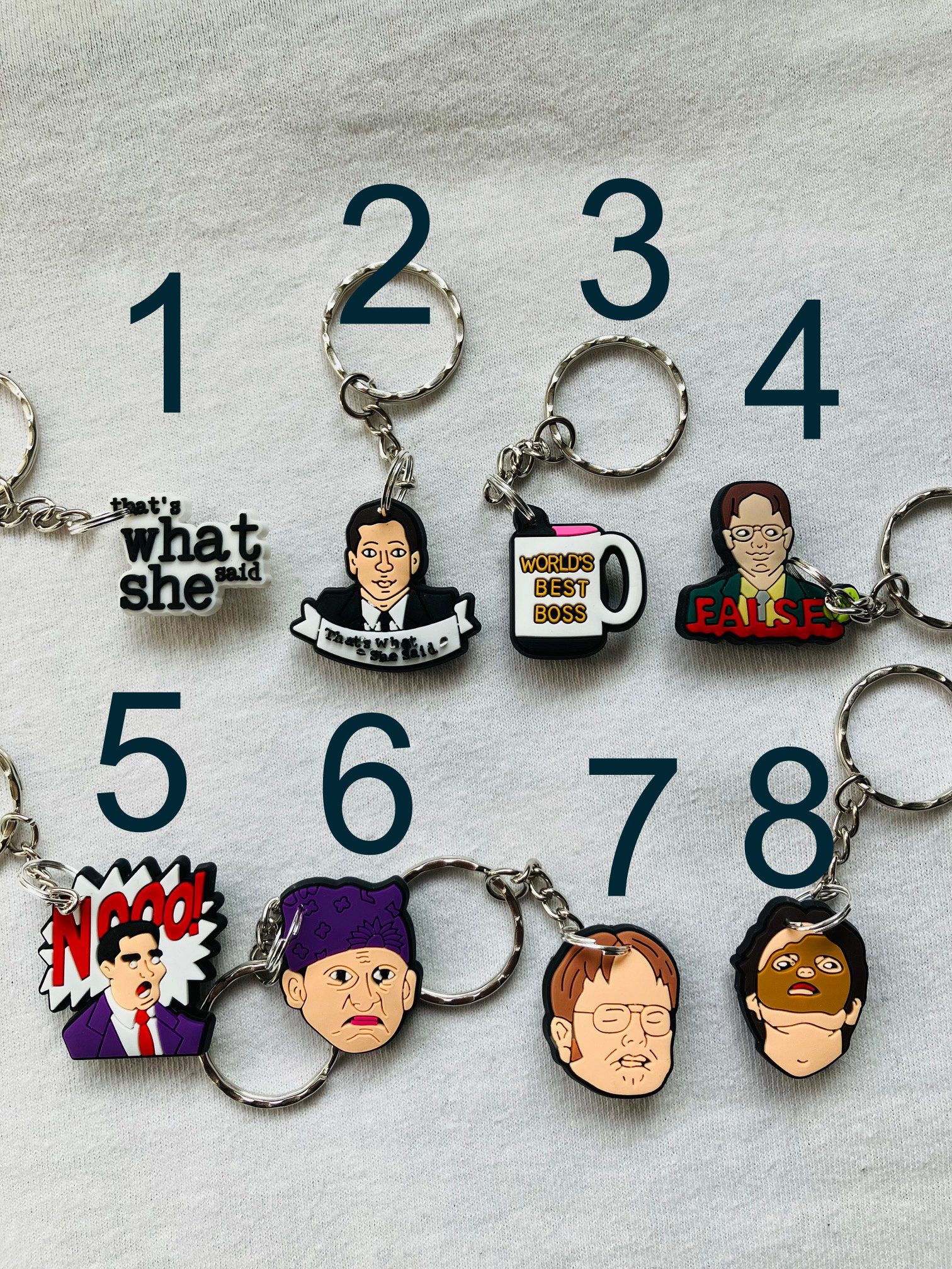 Dl Office Color Key Rings The Office US Themed Keyrings/keychains | Cartoon Cute Emo Kids Goth ...