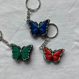Butterfly Keyrings Keychains | zodiac space elements earth nature spirtual