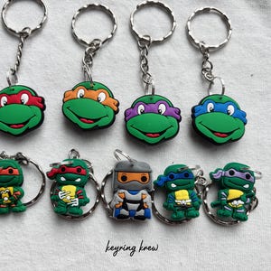 Teenage Mutant Ninja Turtles-sleutelhangers | tekenfilm schattig emo kinderen gothic lol jake finn japan kitsch jaren 90