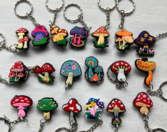 Paddestoel sleutelhangers sleutelhangers | dierenriem ruimte-elementen aarde natuur spiritueel