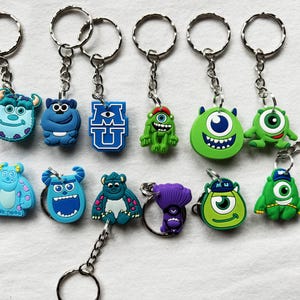 Llaveros/Llaveros de Monsters Inc./dibujos animados lindos emo niños góticos divertidos Disney Sulley Japón kitsch años 90