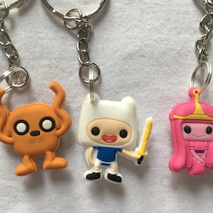 Adventure Time Keyrings/Keychains cartoon cute emo kids goth fun jake finn minec japan kitsch 90s image 4