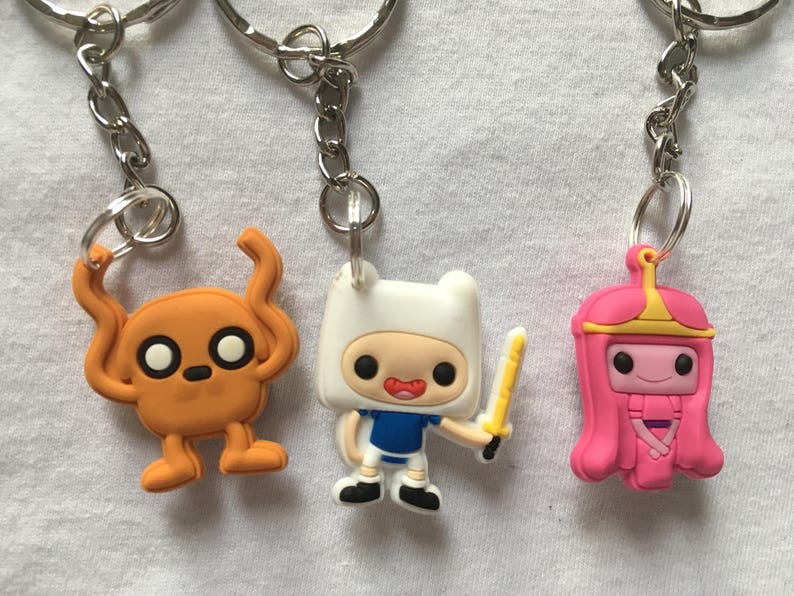 Adventure Time Keyrings/Keychains cartoon cute emo kids goth fun jake finn minec japan kitsch 90s image 4