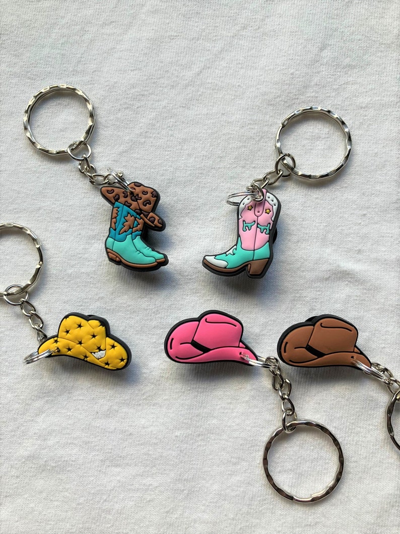 Cowboy Key Rings Cowboy Cowgirl Keyrings/keychains | Cartoon Cute Emo Kids Goth Fun 80s ...