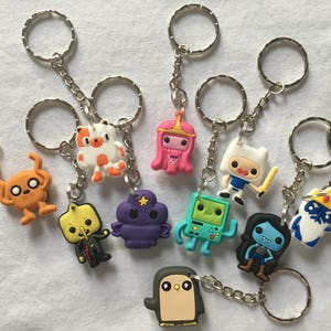 Adventure Time Keyrings/Keychains cartoon cute emo kids goth fun jake finn minec japan kitsch 90s image 1