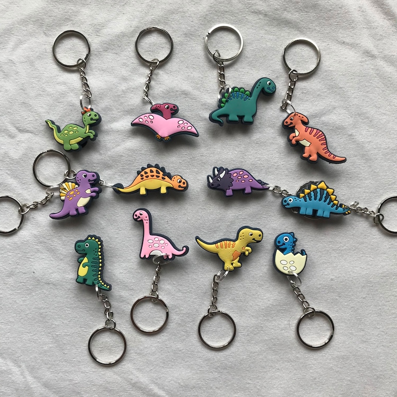 Fun Kids Key Rings Dinosaur Keyrings/keychains | Cartoon Cute Emo Kids Goth Fun Jake Finn ...