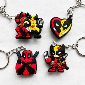 Llaveros/Llaveros de X-Men/dibujos animados lindos emo niños góticos divertidos marvel avengers comic deadpool wolverine iron man
