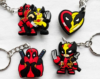 X-Men Keyrings/Keychains | cartoon cute emo kids goth fun marvel avengers comic deadpool wolverine iron man