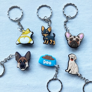Hondje hond puppy sleutelhangers/sleutelhangers | cartoon schattige emo kinderen goth leuke dieren katten huisdieren