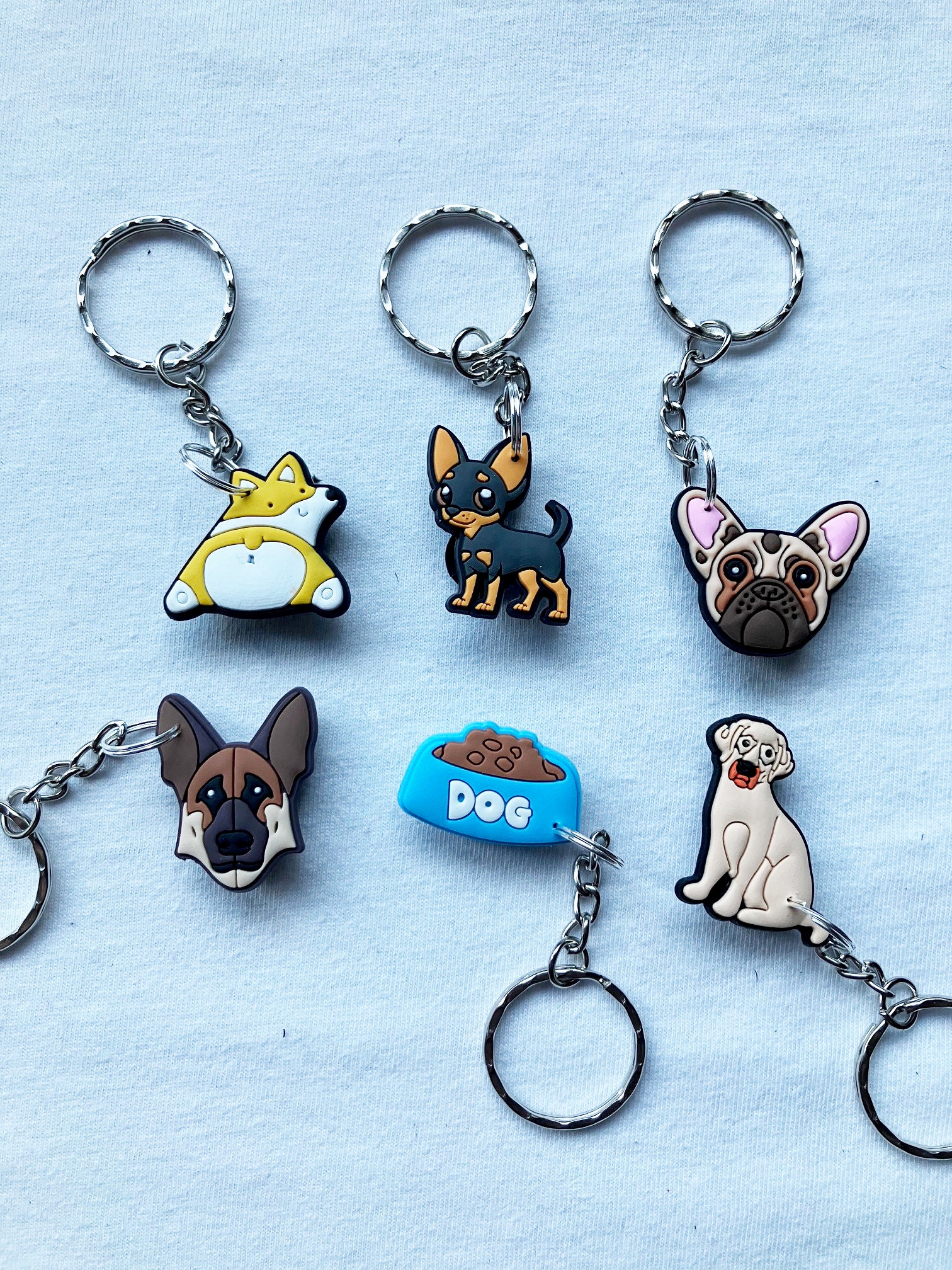 Doggy Dog Puppy Keyrings/Keychains | cartoon cute emo kids goth fun animals cats pets