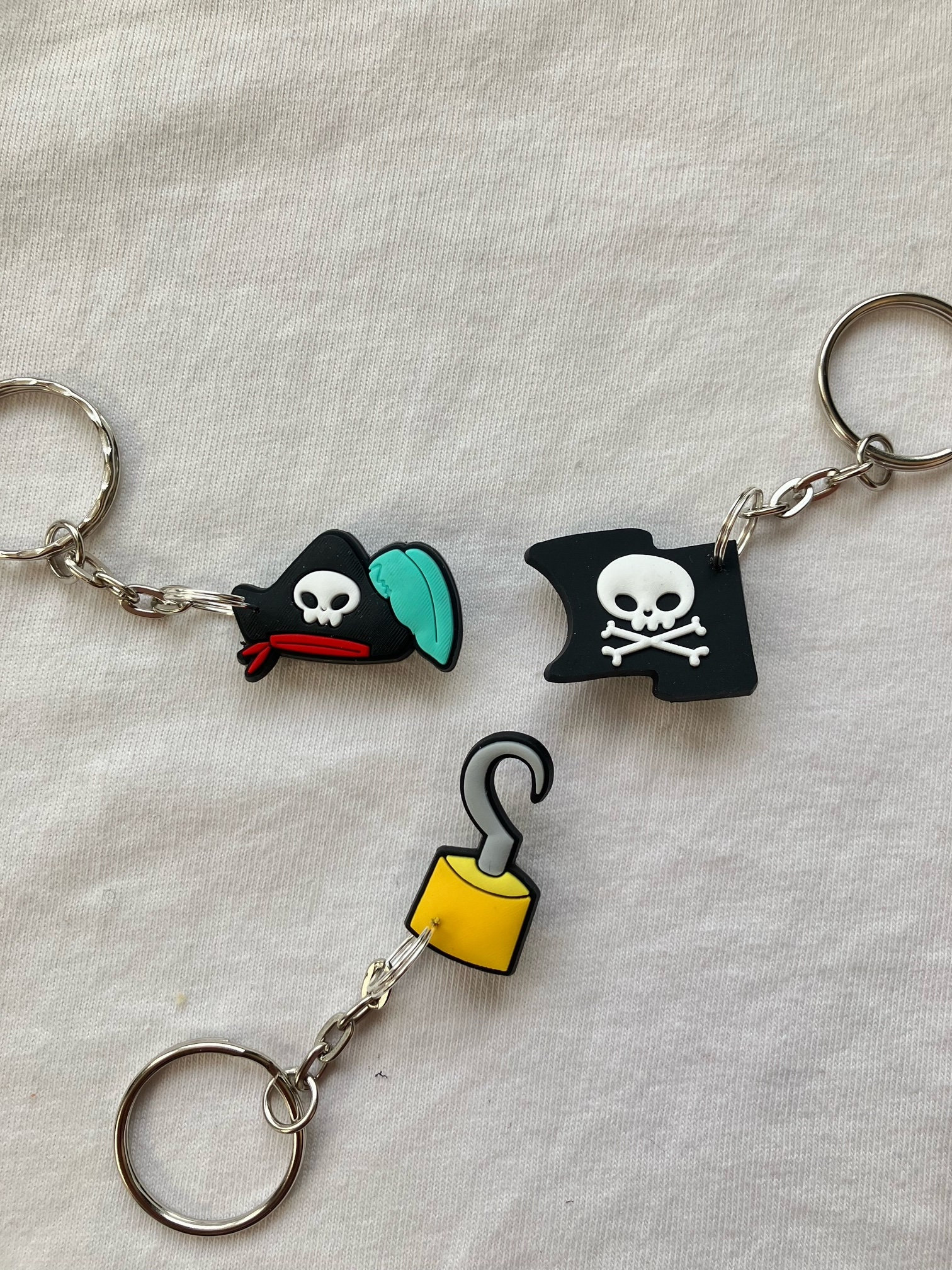 Pirate Themed Keyrings/keychains | Cartoon Cute Emo Kids Goth Fun